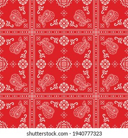Japanese Boho Cashew Flower Vector Seamless Pattern