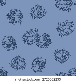 Japanese Bouquet Ring Vector Seamless Pattern