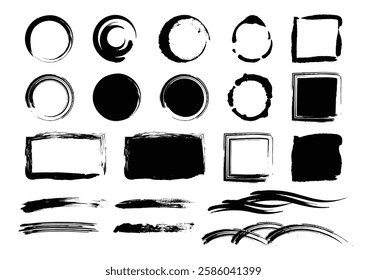 Japanese Brush Background Frame Set