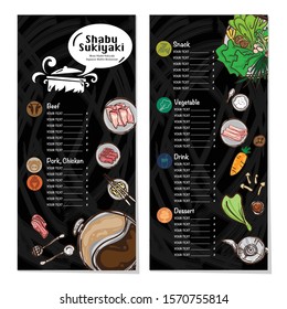 japanese buffet menu restaurant shabu sukiyaki logo icon graphic