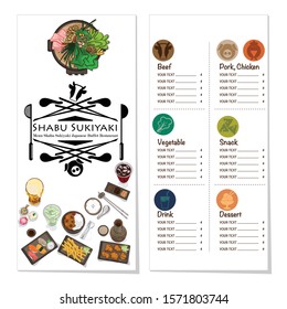 japanese buffet restaurant shabu sukiyaki logo icon graphic