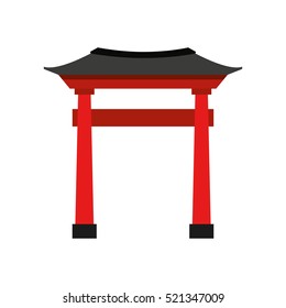 japanese building isolated icon vector illustration design