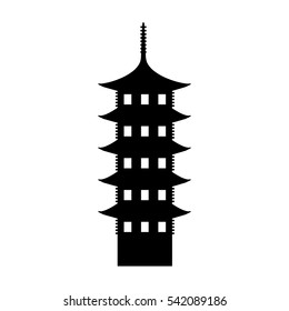 japanese building isolated icon vector illustration design
