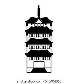 japanese building traditional icon vector illustration design