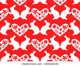 Japanese Bunny Love Pattern