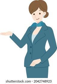 Japanese business woman vector illustration