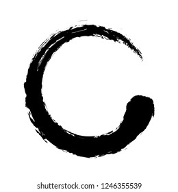 Japanese calligraphic circle, represent enlightenment in Zen Buddhism