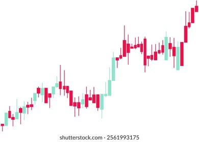 Japanese candlestick chart: stock market investment strategy analysis. Vector illustration.