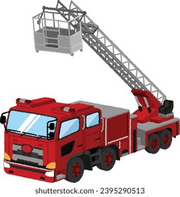 Japanese car. Fire ladder trucks are used to extinguish fires in high-rise buildings and rescue people stranded in high places.