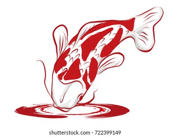 Japanese carp pattern background material