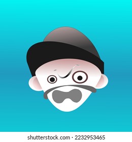 Japanese cartoon face character images,vector