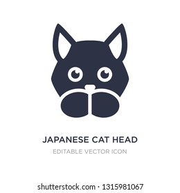 japanese cat head icon on white background. Simple element illustration from Animals concept. japanese cat head icon symbol design.