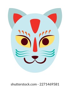 japanese cat head luck icon