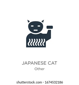 Japanese cat icon vector. Trendy flat japanese cat icon from other collection isolated on white background. Vector illustration can be used for web and mobile graphic design, logo, eps10