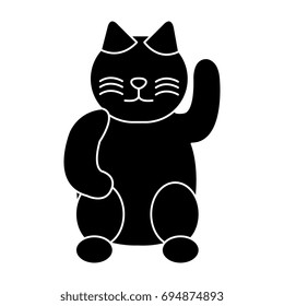 japanese cat luck icon