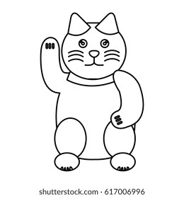 japanese cat lucky icon