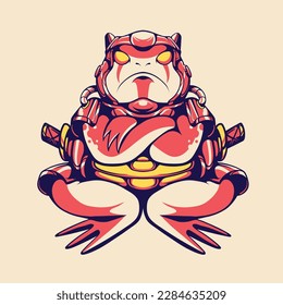 japanese character frog vector art