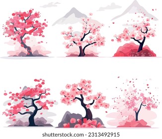 japanese charm. Image capturing the elegance and grace of sakura blossoms. sakura near traditional japanese houses