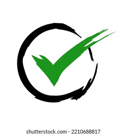 Japanese check mark icon. Vector.
