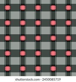 Japanese Checkered Plaid Vector Seamless Pattern