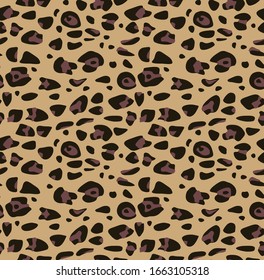 Japanese Cheetah Tiger Skin Vector Seamless Pattern