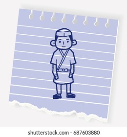 Japanese chef doodle