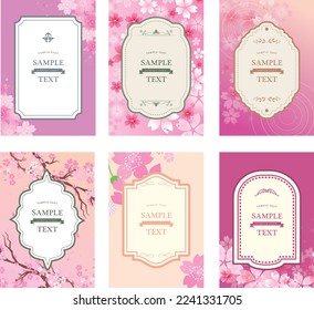 Japanese cherry blossom frame background flower
