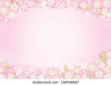 Japanese cherry blossom pattern background material