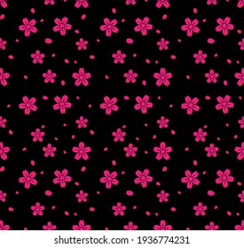 Japanese cherry blossom seamless pattern background. design for pillow, print, fashion, clothing, fabric, gift wrap. mockup template mask face seamless pattern. Vector.