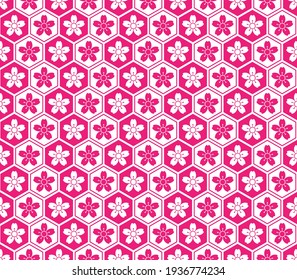 Japanese cherry blossom seamless pattern background. design for pillow, print, fashion, clothing, fabric, gift wrap. mockup template mask face seamless pattern. Vector.