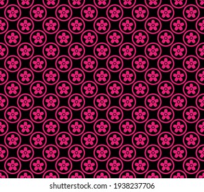 Japanese cherry blossom seamless pattern background. design for pillow, print, fashion, clothing, fabric, gift wrap. mockup template mask face seamless pattern. Vector.