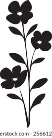 Japanese cherry blossom symbols isolated on a white background. Vector illustration