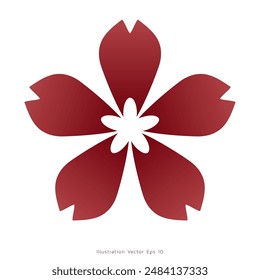 Japanese cherry blossoms flowers vector, Elements symbol of Japan, Vector illustration EPS 10