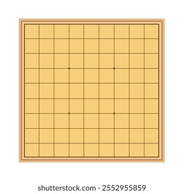 Japanese chess. Japanese wooden chess board. Vector flat illustration