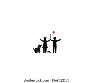 Japanese children with japan flag, future of japan concept, sign symbol background, vector illustrtion.