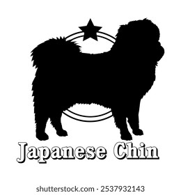 Japonés Chin perro silueta, perro, razas de perro, logotipo, Vector, silueta, diseño de logotipo, animal, ilustración, icono, signo, diseño, negro, símbolo, mascota