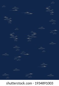 japanese chinese clouds style vector pattern