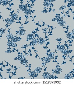Japanese Chrysanthemum Diagonal Seamless Pattern