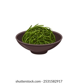 Salada chuka wakame japonesa isolada em branco.