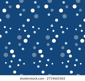 Japanese Circle Bubble Vector Seamless Pattern