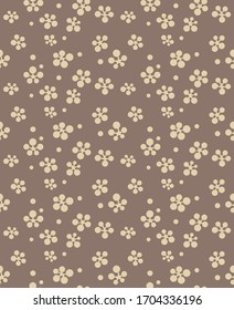 Japanese Circle Cherry Blossom Vector Seamless Pattern