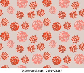 Japanese Circle Flower Crest Vector Seamless Pattern