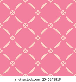 Japanese Circle Flower Net Vector Seamless Pattern