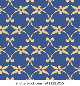 Japanese Circle Leaf Net Vector Seamless Pattern