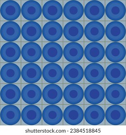 Japanese Circle Net Vector Seamless Pattern