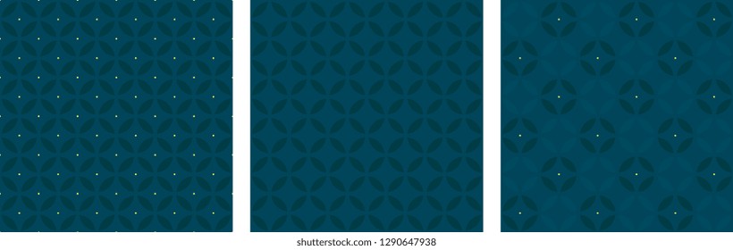 Japanese circle pattern elegant background geometric design abstract round shapes motif. Micro dimond elements colorful texture. Modern geometrical decoration textile fabric swatch allover block print