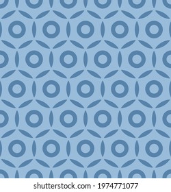 Japanese Circle Petal Vector Seamless Pattern