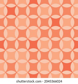 Japanese Circle Petal Vector Seamless Pattern