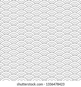 Japanese circle vector pattern. Sea japan pattern vector 