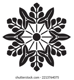 Japanese clan kamon crest symbol. Japanese ancient family stamp symbol. A symbol used to decorate and identify people in family. The icon is isolated on a white background.